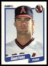 1990 Fleer Baseball Card Chuck Finley California Angels #132