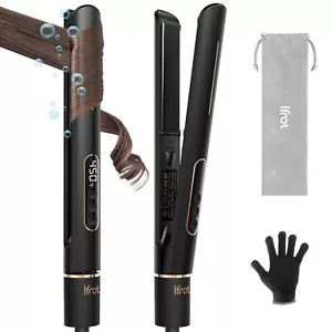 Hair Straightener and Curler 2 in 1 Flat Iron Ceramic Negative Ion for Wave S... - Picture 1 of 5