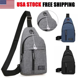 Men Women Chest Sling Shoulder Bag Cross Body Fanny Pack Sports Travel Backpack - Picture 1 of 15