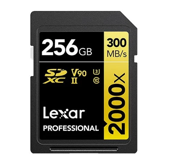 Lexar Professional 2000x 256GB SDHC™/SDXC™ UHS-II Card GOLD Series 256GB – C10 - Image 1 of 1