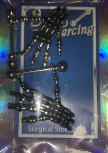 PAIR Nipple Rings Shield Bar Barbell Surgical Steel Piercing for Women Girls - Picture 1 of 2