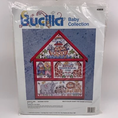Kit de punto de cruz de madera Arca de Noé Bucilla Baby Collection 1994 de colección #40858 Foto 1 de 4