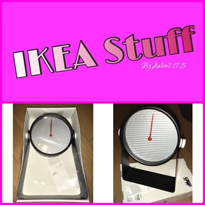 Reloj de Mesa IKEA GNISSLA 5" Negro 10" Alto Soporte - ASPECTO PERSONALIZADO DE FIBRA DE CARBONO GRIS Foto 1 de 4