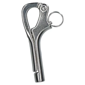 Ojo de gancho de pelícano de 4" para riel de protección de barco grado marino 316 acero inoxidable M8 - Imagen 1 de 3