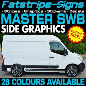 passend für RENAULT MASTER SWB L1 GRAFIK AUFKLEBER STREIFEN DECALS DAY VAN CAMPER - Bild 1 von 2