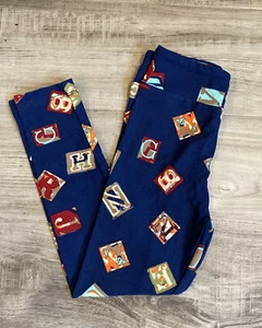 S/M Lularoe Kids Leggings Alphabet Building Blocks Size 2-6 NWT - Picture 1 of 3