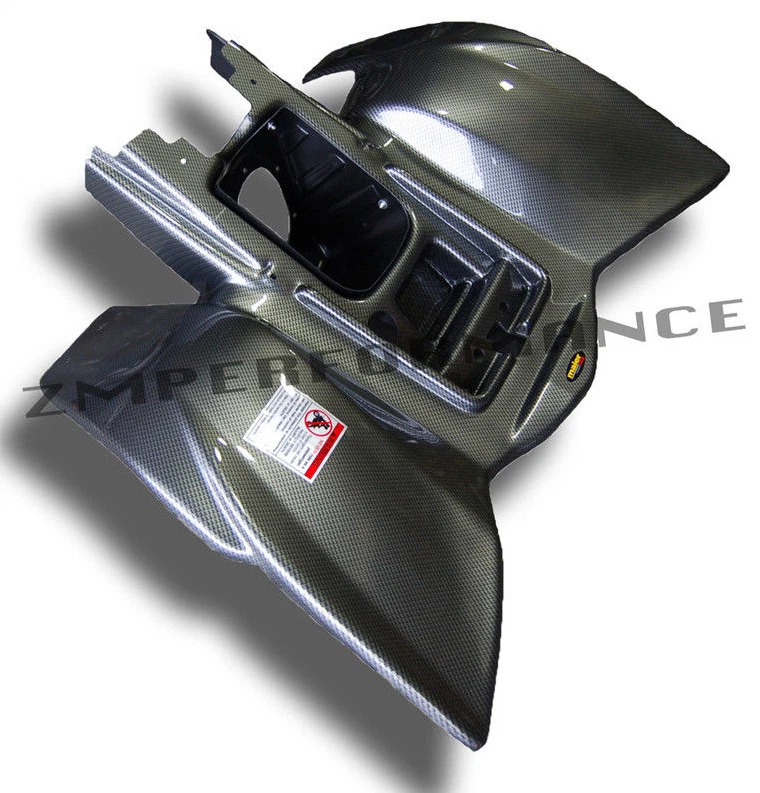 NEW YAMAHA YFS 200 BLASTER BLACK CARBON FIBER PLASTIC CUSTOM REAR FENDER - Image 1 of 1