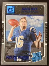 Jared Goff 2016 Donruss Rated Rookie BLUE PRESS PROOF Rookie Card #372 (4816)