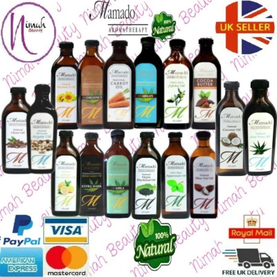 MAMADO 100% PURE NATURAL HAIR CARE OILS - SKIN CARE OILS - HAIR GROWTH OILS