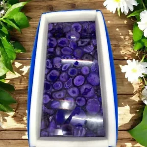 36"x24" Purple Agate Stone Dining Table Handmade Mosaic Arts Gemstone Home Decor - Picture 1 of 9