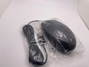 NEW HP M27537-001 HP125 USB 2 Button Optical Wired Wheel Black Mouse - Picture 1 of 4