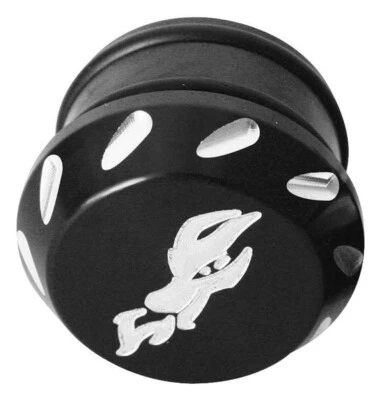 Tampa de extremidade de tubo DragonFire billet preta 1,50" (521003) - Imagem 1 de 2