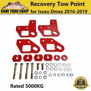 Recovery Tow Point Kit for Isuzu Dmax D-Max 2016-2019 Heavy Duty 5000 kgs Red Of - Picture 1 of 8