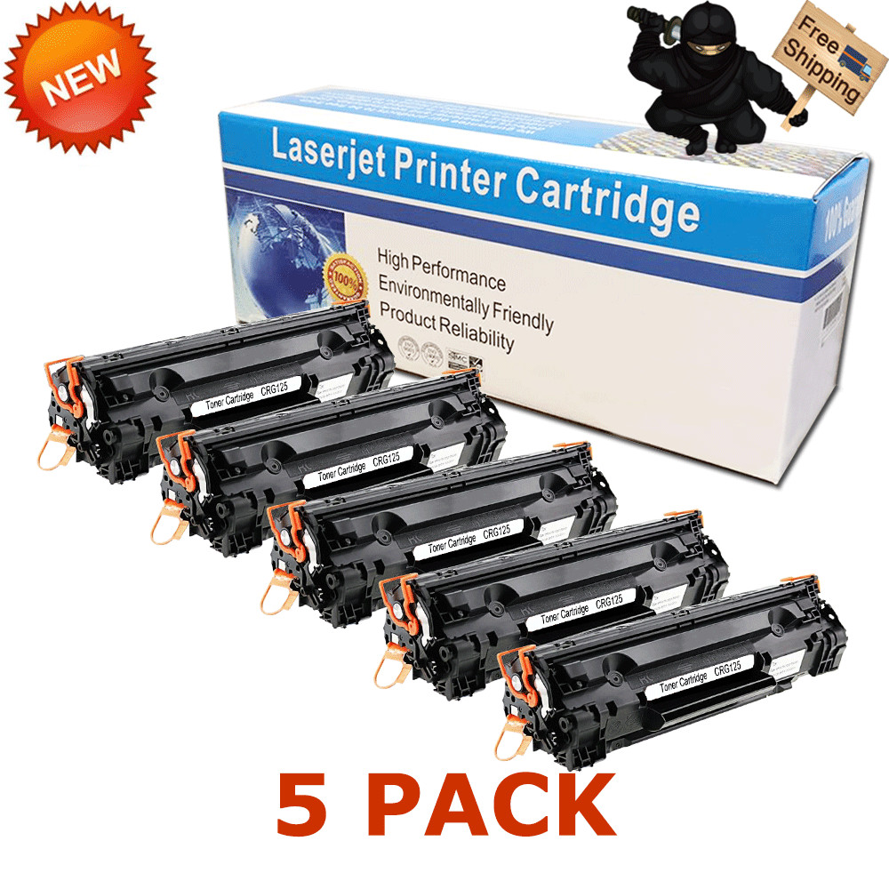 4 PK CRG 125 Black Laser Toner For 