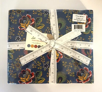 Ткань Lorraine Blue с цветочным рисунком от American Jane Moda 21681-13 Sandy Klop 4 ярда - Изображение 1 из 3