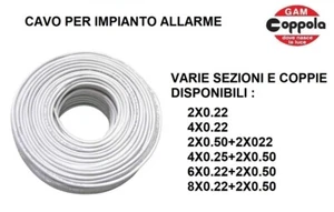 CAVO PER ALLARME VARIE COPPIE E SEZIONI DISPONIBILI A SCELTA QUALITA' PREMIUM - Foto 1 di 3
