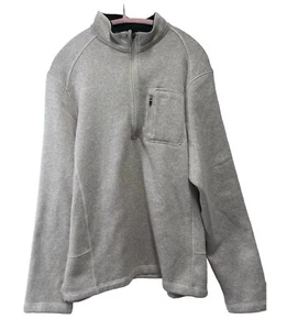 Woolrich Beige 1/4 Zip Knit Fleece Polyester Pullover Sweater Men's Extra Large - Picture 1 of 7