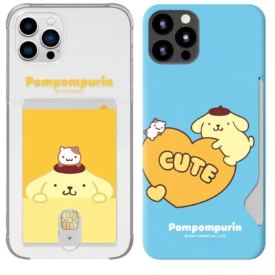 Pompompurin Card Case Collection for iPhone 14 13 12 11 XS 7/8 SE Pro Max Plus - Image 1 of 4