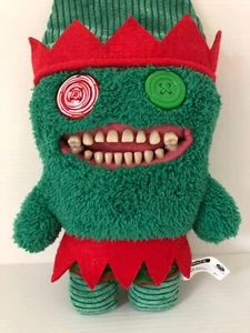 Fuggler Festive Fuggs Elf Christmas Ugly Monster Green Teeth Plush Spin Master - Picture 1 of 11