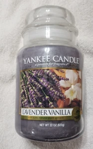 Yankee Candle Lavender Vanilla White Label 22oz Large Jar  - Bild 1 von 1