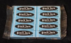 Vintage Adams Black Jack Kaugummi - 20 Stück/5 Stöcke - versiegelt - Bild 1 von 3