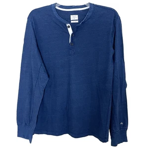Rag & Bone Blue Henley Top Pullover Men's XXL Long Sleeve Standard Issue - Picture 1 of 11