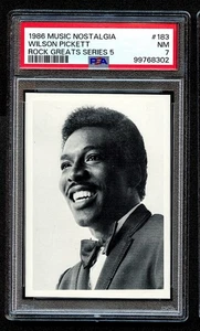 1986 Music Nostalgia Rock Greats Series 5 #183 Wilson Pickett PSA 7 NEAR MINT - Bild 1 von 2
