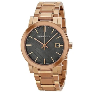 Reloj de cuarzo Burberry The City Light para mujer esfera marrón tono oro rosa BU9005 - Imagen 1 de 2