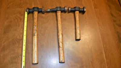 lot of 3 unmarked auto body hammers - Image 1 of 4
