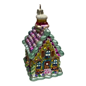 Christopher Radko April Cottage Haus Glas Weihnachtsschmuck 6" NICHT MEHR PRODUZIERT SELTEN - Bild 1 von 10