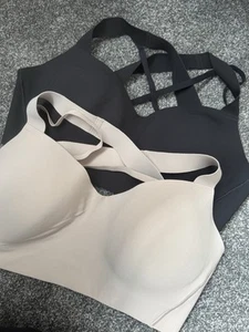 Gymshark Apex Limit Sports Bras, L Black & Stone - Picture 1 of 4