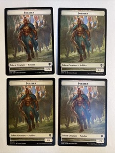 4x Mtg Commander Legends Soldier Token NM/M Magic The Gathering - Bild 1 von 2
