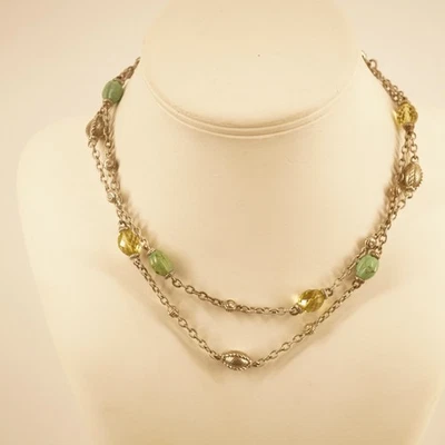 Judith Ripka 36 英寸纯银多色调串珠项链 - 美国免运费 — 第 1/4 张图片