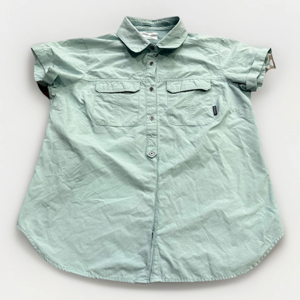 Camisa Columbia Feminina Pilsner Novidade Caminhada Ao Ar Livre Ventilada Manga Curta G - Imagem 1 de 4