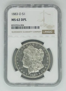 1883-O Morgan Silver $1 Dollar Coin NGC MS 62 DMPL - Picture 1 of 2