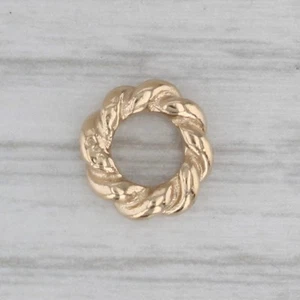 Charm De Perla Espaciadora De Oro Tejido 14k Oro Amarillo - Imagen 1 de 5