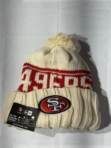 San Francisco 49ers New Era Knit Beanie - Cream On-Field Edition NWT - Picture 1 of 8