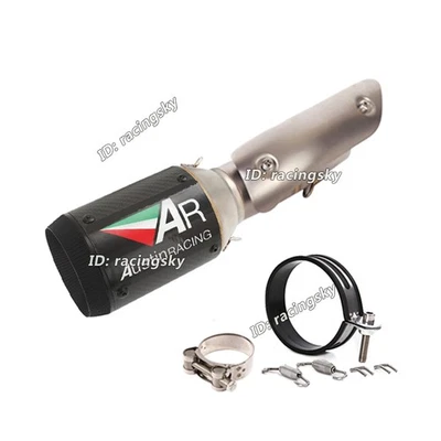 Slip On For Suzuki GSXR1000 2012-2025 Exhaust Tips Carbon Muffler Mid Link Pipe - Image 1 of 4