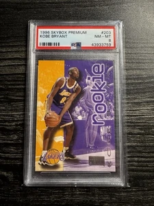 1996 Skybox Premium Kobe Bryant #203 Rookie Card PSA 8 NM-MINT - Picture 1 of 2