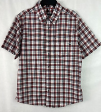 Marmot Mens Shirt Size Large Syrocco Polyester Plaid 42170 Mesh Whiskey Brown A8