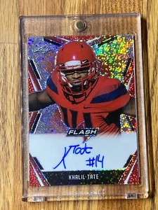 2020 KHALIL TATE Leaf Flash RED Auto #1/5 Eagles 🔥🔥 RARE 🔥🔥 1/1 eBay 🔥🔥 - Picture 1 of 2