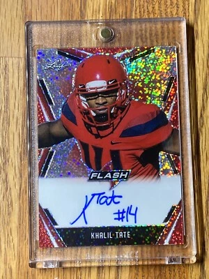2020 KHALIL TATE Leaf Flash RED Auto #1/5 Eagles 🔥🔥 RARE 🔥🔥 1/1 eBay 🔥🔥 - Image 1 of 2