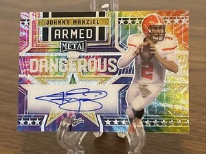 2023 Leaf Metal Armed & Dangerous Mojo Tie-Dye Johnny Manziel AUTO, SSP# 4/4