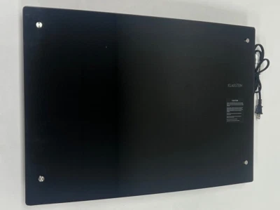 Klarstein Bornholm Black Curved Glass Panel Heater with Remote - Image 1 of 4
