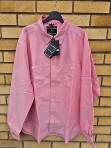 BNWT Nigel Cabourn Utility Oxford Work Shirt Long Sleeve in Mottled Red Size 54 - Picture 1 of 11