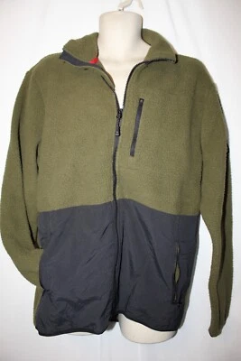 Hombres Avalancha Parcial Sherpa Chaqueta Suave L Nuevo Con Etiquetas $138 Verde Ejército Negro Foto 1 de 3