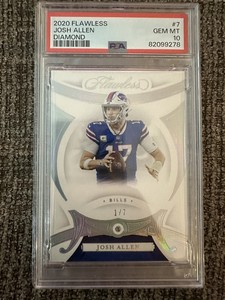 Josh Allen 2020 Flawless Diamond Numbered 1/7. Incredibly Rare!!!!!