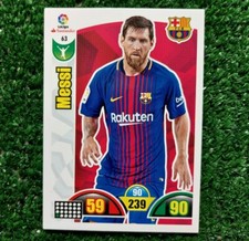 PANINI ADRENALYN XL 2017/18 FOOTBALL CARD BARCELONA N°63 MESSI LEAGUE 2018 ⚽️