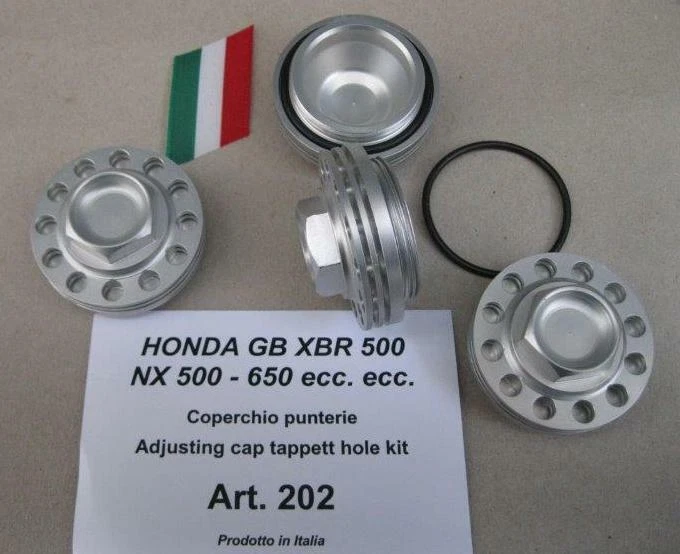 Honda GB500 XR NX 650 Cappellini #202 juego/4 tapas de tapa de válvula basculante de aleación de palanquilla Foto 1 de 1