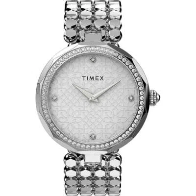 Orologio Donna TIMEX ASHEVILLE TW2V02600 Bracciale Acciaio Bianco - Immagine 1 di 2